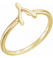 14K Yellow Wishbone Ring - 51634102P