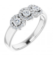 14K White 3/8 CTW Diamond Engagement Ring - 12283260000P