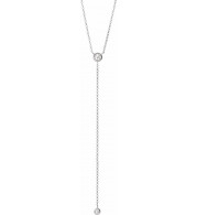 14K White 1/5 CTW Diamond Y 15-17 Necklace - 65346560000P