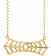 14K Yellow Vintage-Inspired Bar 18 Necklace - 86877606P