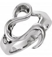 14K White Freeform Ring - 5806122376P