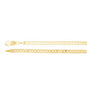 14K Yellow 3 mm Solid Curb 7 Chain - CH2639444P