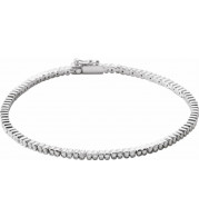 14K White 1 CTW Diamond Line 7 Bracelet - 653537600P