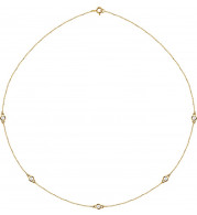 14K Yellow 1/2 CTW Diamond 5-Station 18 Necklace - 6857760010P