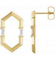 14K Yellow 1/3 CTW Diamond Geometric Earrings - 87075601P