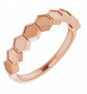14K Rose Stackable Geometric Ring - 51738103P