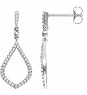 14K White 1/4 CTW Diamond Earrings - 65198160000P