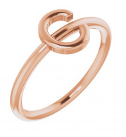 14K Rose Initial C Ring - 51895115P
