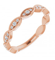 14K Rose 1/5 CTW Diamond Infinity-Inspired Anniversary Band - 123409602P