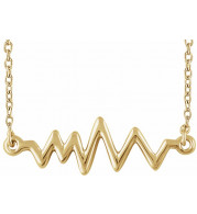 14K Yellow Heartbeat 16-18 Necklace - 65213360000P