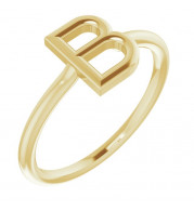 14K Yellow Initial B Ring - 51895108P