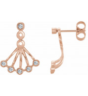 14K Rose 1/6 CTW Diamond Earrings - 65234360002P