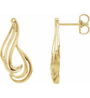 14K Yellow Freeform Earrings - 803936001P