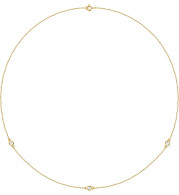 14K Yellow 1/4 CTW Diamond 3-Station 18 Necklace - 6857760007P