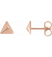 14K Rose Pyramid Earrings - 86536602P