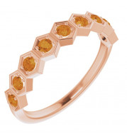 14K Rose Citrine Stackable Ring - 71876682P