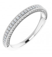 14K White 1/10 CTW Diamond Anniversary Band - 123027600P