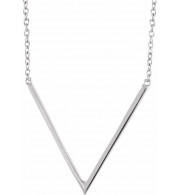 14K White V 16-18 Necklace - 65213260001P