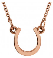 14K Rose Tiny Poshu00ae Horseshoe 16-18 Necklace - 857891003P