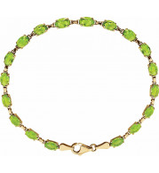 14K Yellow Peridot 7.25 Bracelet - 65153960001P