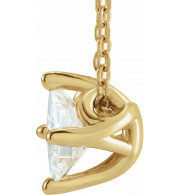 14K Yellow 1/2 CT Diamond Solitaire 16-18 Necklace - 869926021P