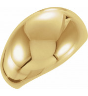 14K Yellow 12 mm Dome Ring - 50199247737P