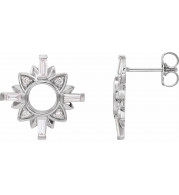 14K White 1/2 CTW Diamond Starburst Earrings - 87031600P