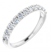 14K White 1/2 CTW Diamond Anniversary Band - 123041604P