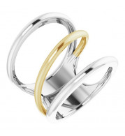 14K White & Yellow Freeform Ring - 65212460000P