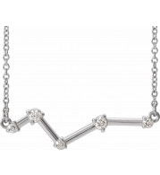 14K White 1/10 CTW Diamond Constellation 18 Necklace - 86902615P