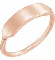 14K Rose 19.7x5 mm Geometric Signet Ring - 51718103P