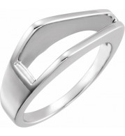 14K White Negative Space Ring - 498123613P
