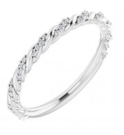 Platinum 1/8 CTW Diamond Pavu00e9 Twisted Anniversary Band - 1226806002P