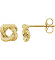14K Yellow 7x7 mm Knot Earrings - 861701001P