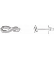 14K White Infinity-Inspired Earrings - 86700600P