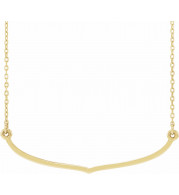 14K Yellow Freeform Bar 16-18 Necklace - 86618601P