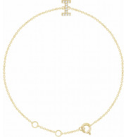 14K Yellow .05 CTW Diamond Initial I 6-7 Bracelet - 65268960035P