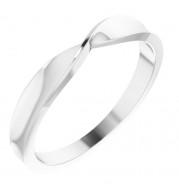 14K White 3 mm Stackable Twist Ring - 51734101P