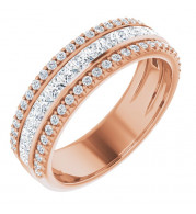 14K Rose 1 1/8 CTW Diamond Anniversary Band - 123296602P