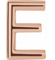14K Rose Single Initial E Earring - 86800127P
