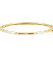 14K Yellow 1/4 CTW Diamond Bangle Bracelet - 65101101P