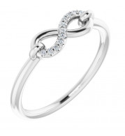 14K White .04 CTW Diamond Infinity-Inspired Ring - 123269600P