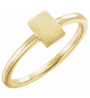 14K Yellow 7x5 mm Rectangle Signet Ring - 51563102P