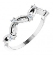 14K White .04 CTW Diamond Anniversary Band - 123943600P