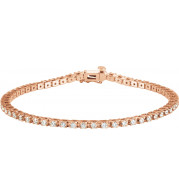 14K Rose 2 1/4 CTW Diamond Line 7 1/4 Bracelet - 6739760003P