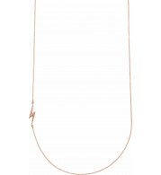 14K Rose Lightning Bolt 16 Necklace - 86868602P
