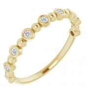 14K Yellow 1/8 CTW Diamond Anniversary Band - 1236316026P