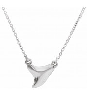 Platinum Shark Tooth 16-18 Necklace - 86451104P