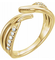 14K Yellow 1/8 CTW Diamond Bypass Ring - 123168601P