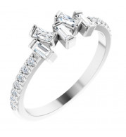 14K White 1/3 CTW Diamond Scattered Ring - 123946600P